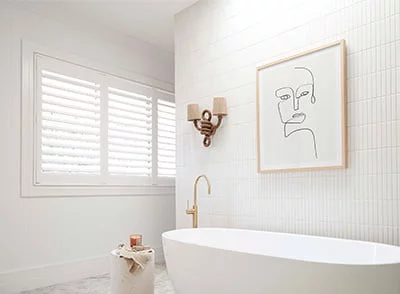 A&B Interiors - Bathroom PVC Plantation Shutters
